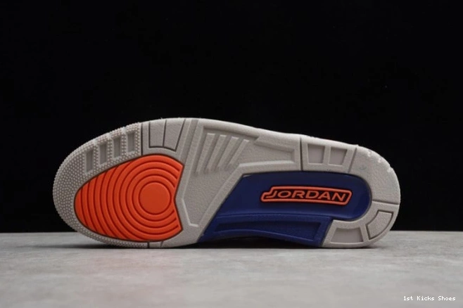1st Kicks Shoes 136064-148 'Knicks Rivals' 3 Jordan Air Retro 0813